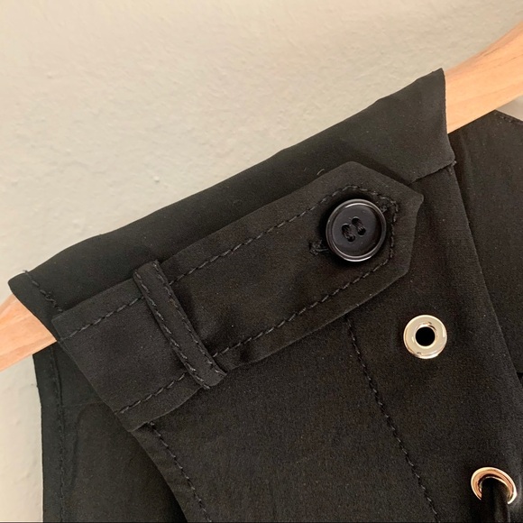 MOSCHINO 100% Silk Lace Up Black Dress - Picture 13 of 16